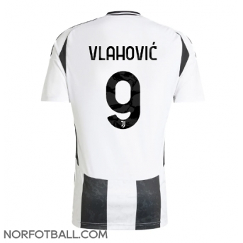 Billige Fotballdrakt Juventus Dusan Vlahovic #9 Replika Hjemmedrakt 2024-25 Kortermet